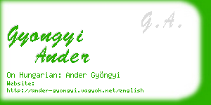 gyongyi ander business card
