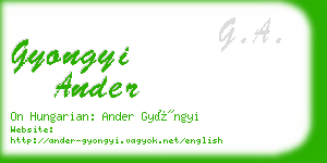 gyongyi ander business card